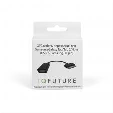 Кабель-переходник OTG Samsung 30-pin -> USB 2.0 F для подключения внешних USB-устройств к Samsung GalaxyTab,Tab 2, Note. Замена EPL-1PL0BEGSTD. Черный