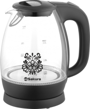 Стеклянный чайник Sakura SA-2715BK