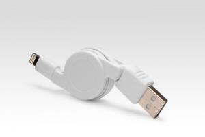 Выдвижной кабель-рулетка с системой автосматывания Lightning to USB 2.0. Подходит для iPhone 5, iPad 4, iPad Mini, iPod Touch 5, iPod Nano 7. Предназначен для зарядки и синхронизации. Замена: MD818ZMA. Цвет белый, длина до 0,8м. Гарантия 6 мес.
