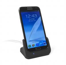 Док-станция для Samsung Galaxy Note 2(GT-N7100)с разъемом microUSB.Поддерживает одновременный заряд смартфона и батареи.Black.Замена:EDD-S20EWE Черный