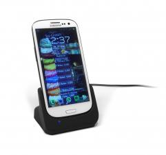 Док-станция для Samsung Galaxy S3(GT-i9300)с разъемом microUSB.Поддерживает одновременный заряд смартфона и батареи.Black Замена:EDD-D200BEGSTD Черный
