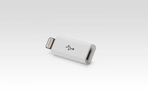 Переходник Lightning to micro USB Adapter. Подходит для iPhone 5, iPad 4, iPad Mini, iPod Touch 5, iPod Nano 7. Позволяет подключать стандартные зарядки, адаптеры и аксессуары microUSB к плеерам, смартфонам или планшетам Apple с новым разъемом, а также за